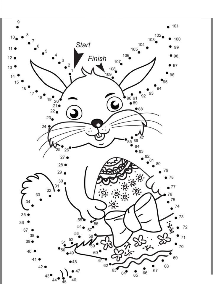 easter bunny coloring pages color by numbers - photo #16
