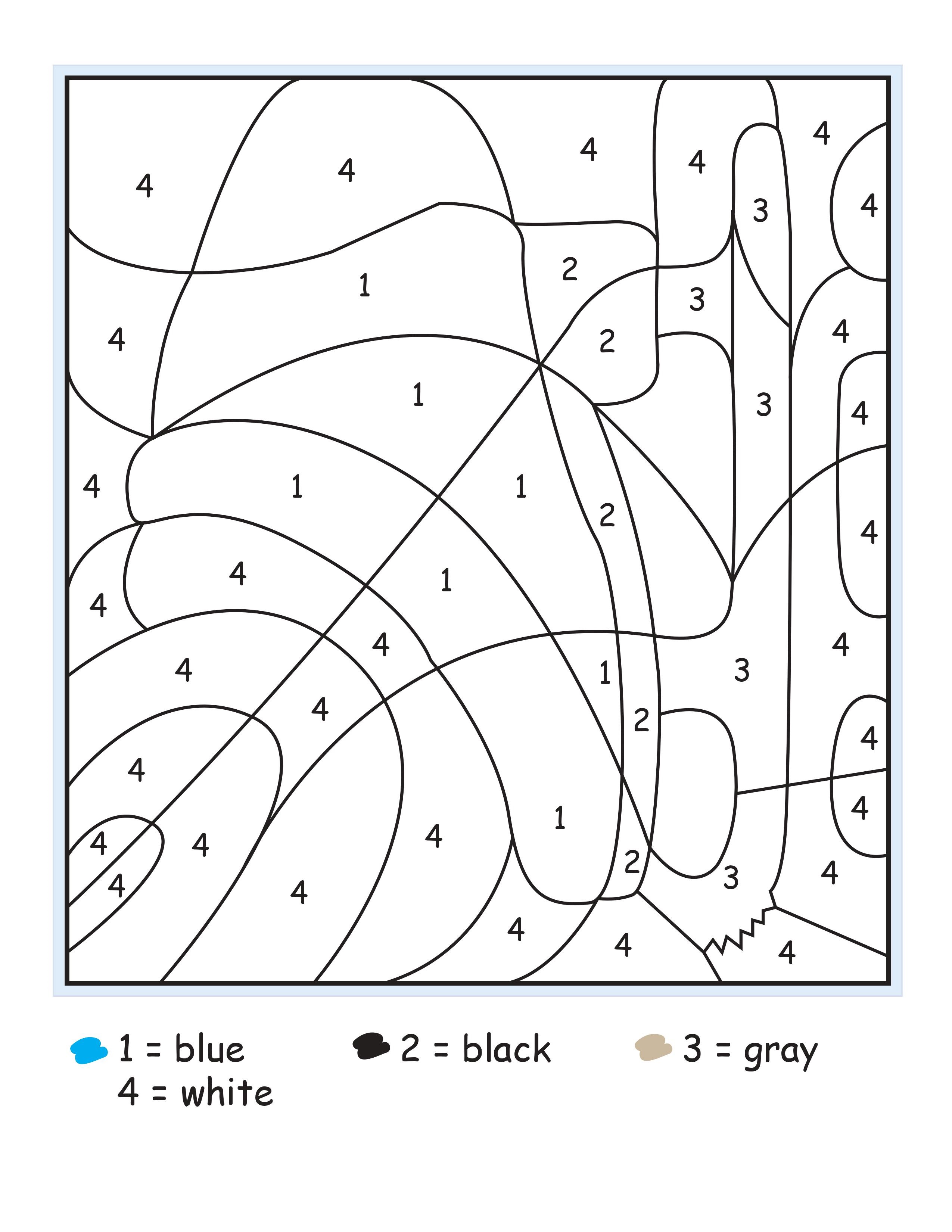 paint by numbers winter coloring pages - photo #11
