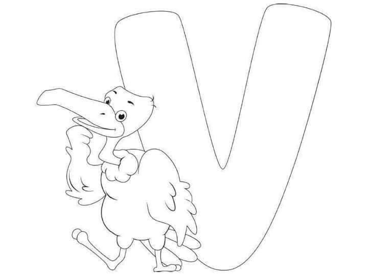 v letter coloring pages - photo #44