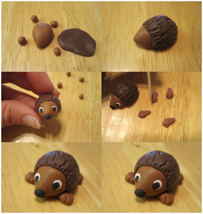 how_made_hedgehog_from_play_dough