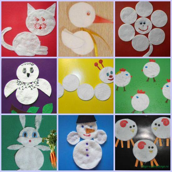 animals_craft_from_cotton_pads