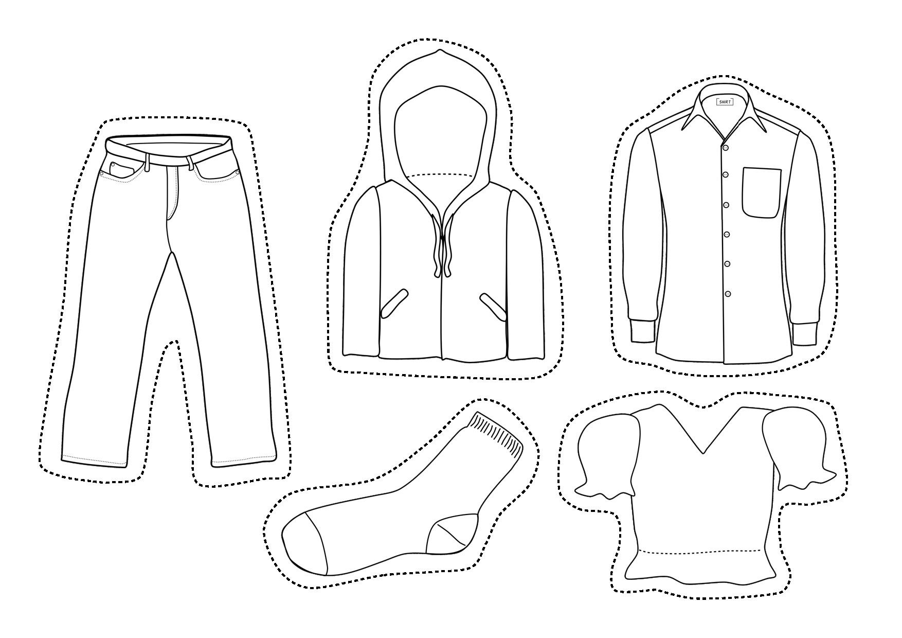 fall clothing coloring pages - photo #7