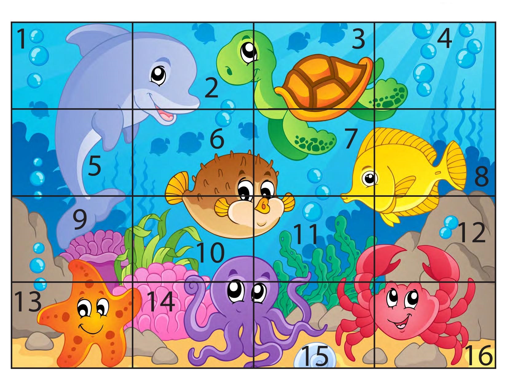 Ocean animal puzzle « funnycrafts