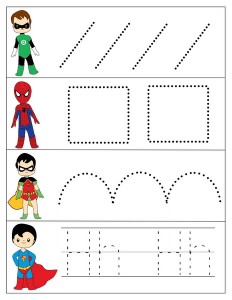 superheroes worksheets for kids preschool and homeschool