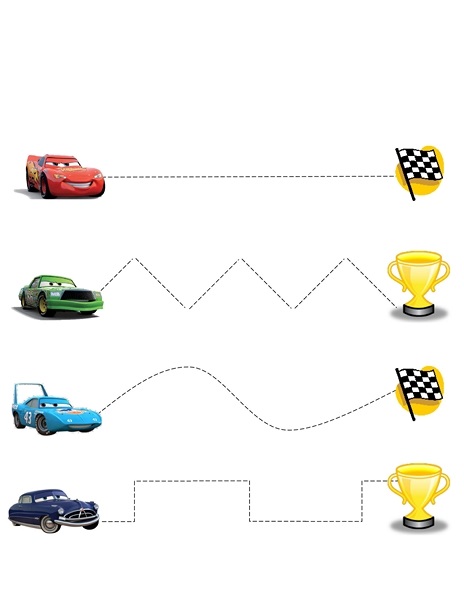 lightning mcqueen pre writing activity preschool and homeschool