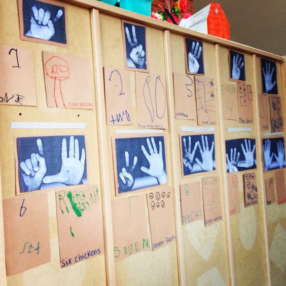 Classroom wall number activities for preschool (15 