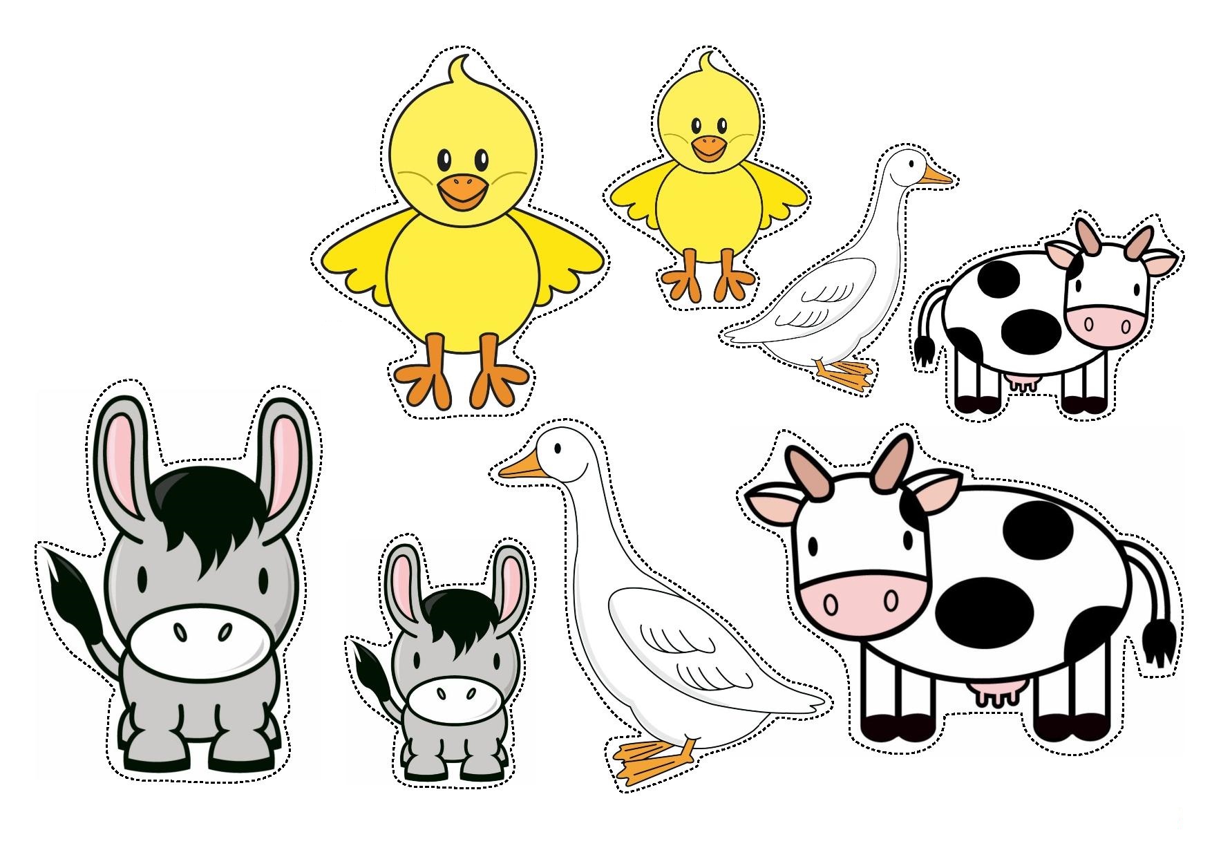 Farm animals sorting by size worksheets for preschool 