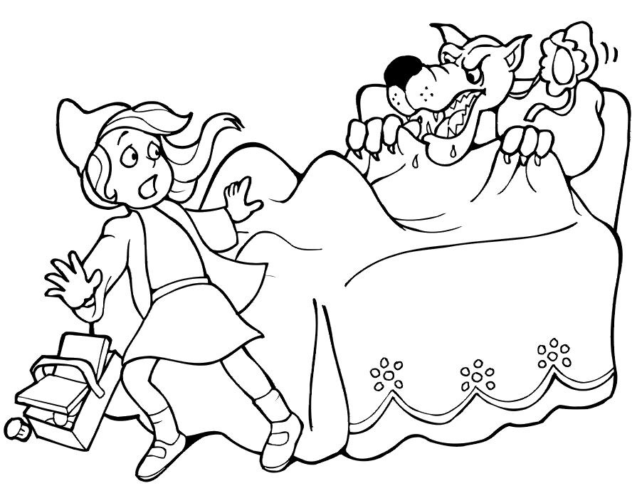 Little red riding hood free coloring pages 1 Preschool
