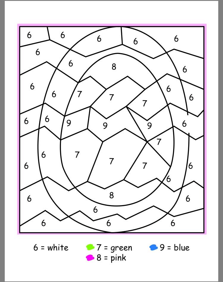 Download easter color by number activities (1) « Preschool and ...