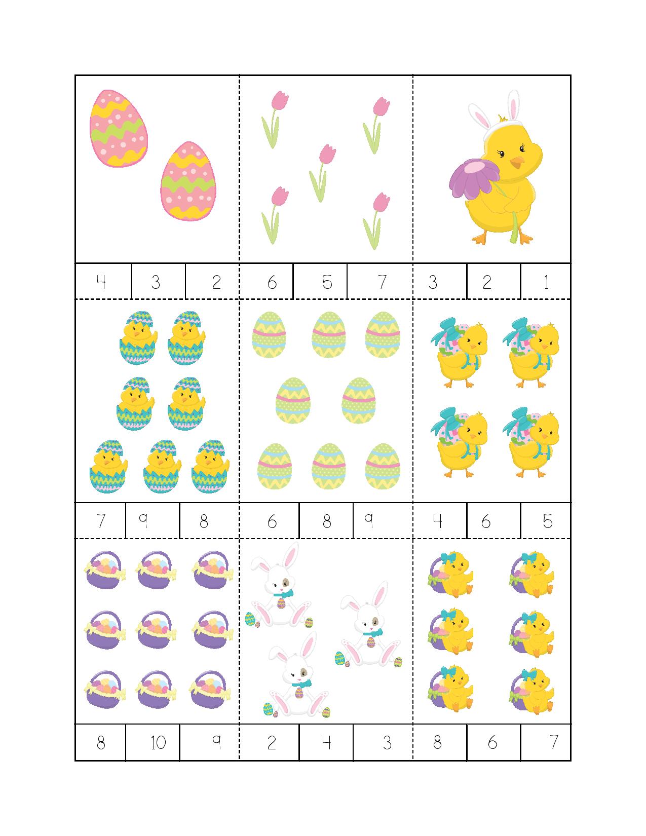 Easter egg memory counting game for kids « funnycrafts