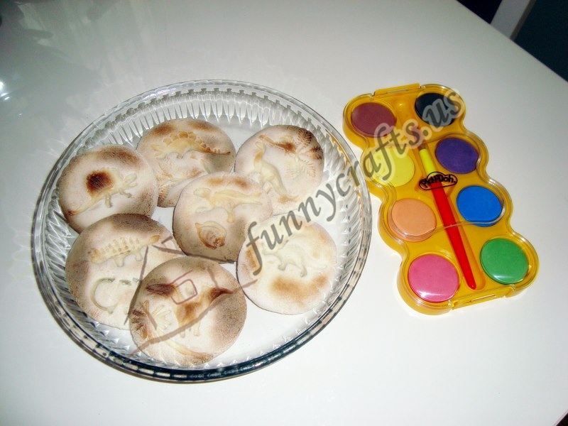 salt dough fossils for kids