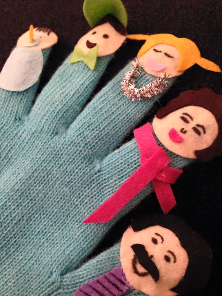 fınger famıly gloves for kids