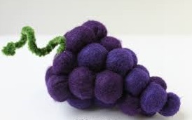 felt grape craft