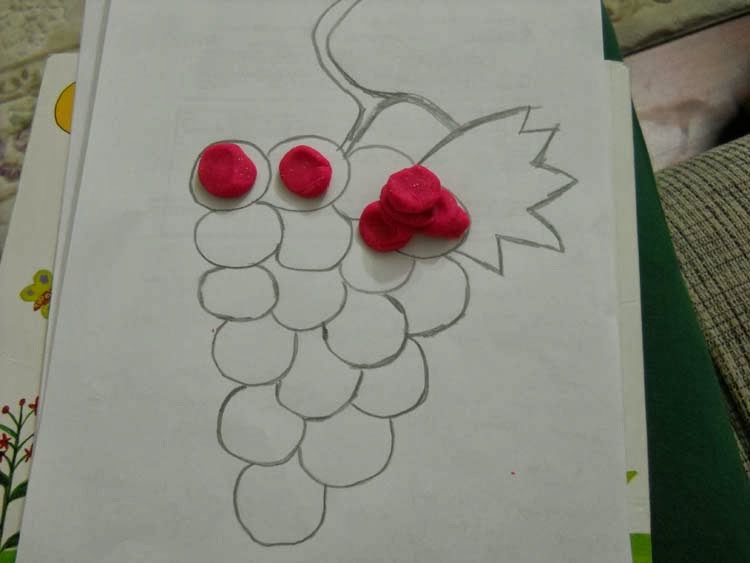 play dough grape activity