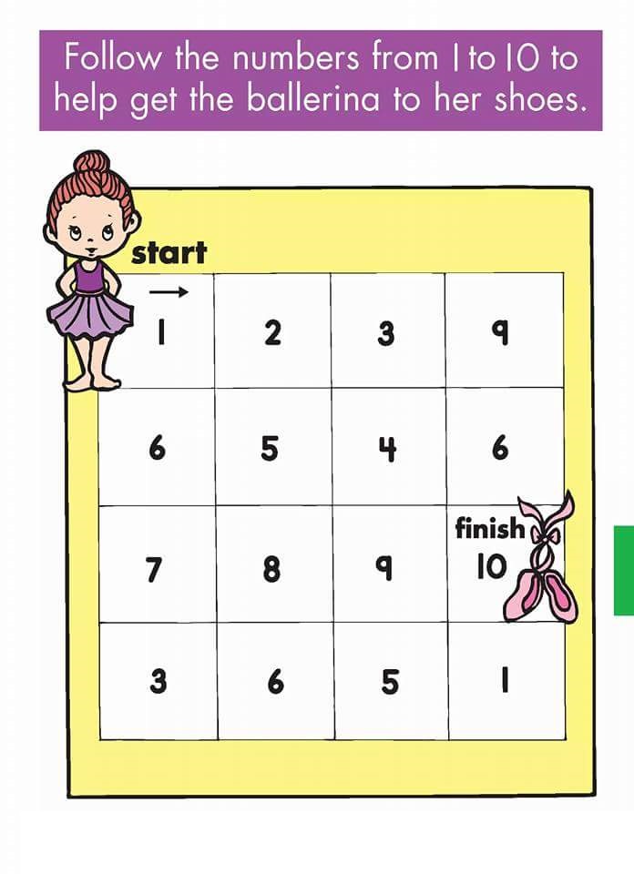 kindergarten for free counting worksheets number maze sequence 10 1 (2 practice with number
