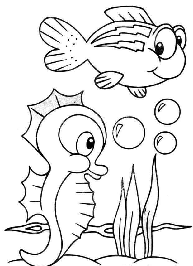 Download sea animals coloring page « funnycrafts