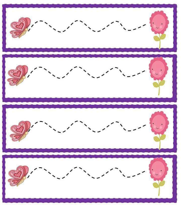 trace the lines worksheets for kids (5) « Preschool and Homeschool