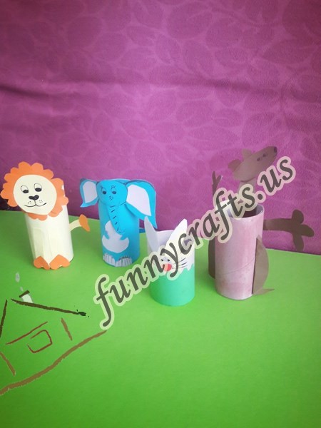 toilet paper rolls animals