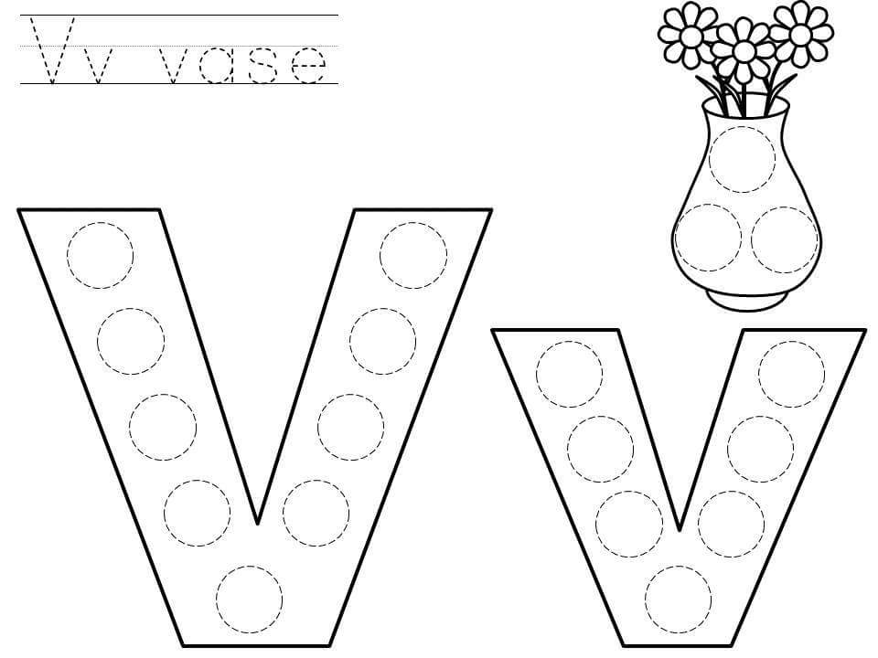 Do-a-dot-letter-v-printable « funnycrafts Do-a-dot-letter-v-printable « funnycrafts