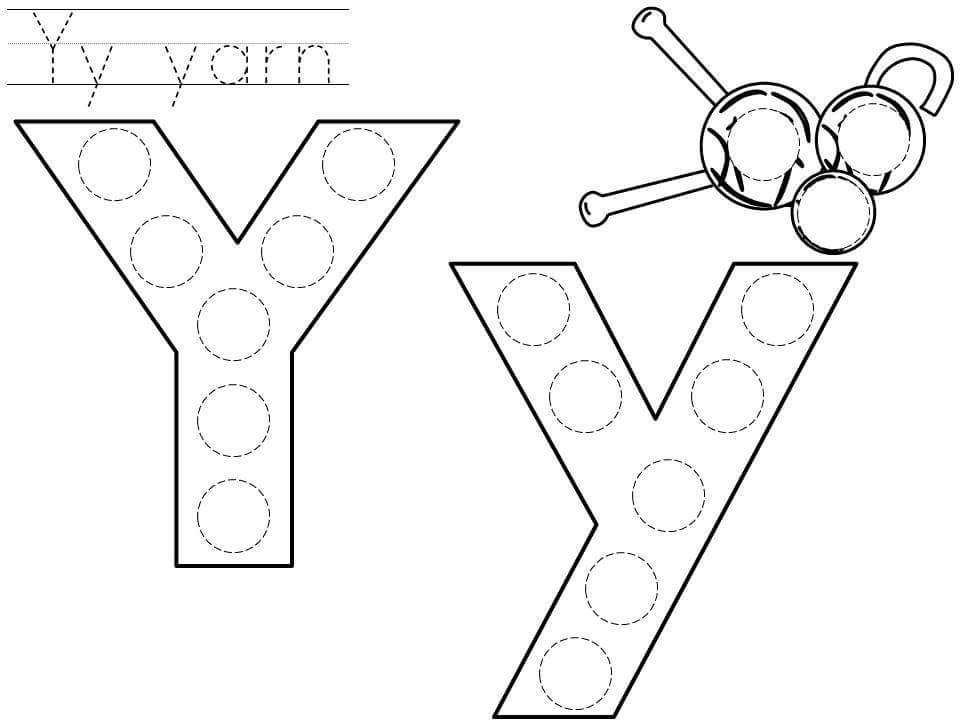 do a dot letter y printable preschool and homeschool