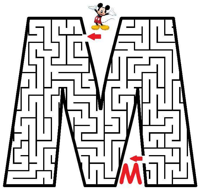 letter m maze 2 preschool and homeschool