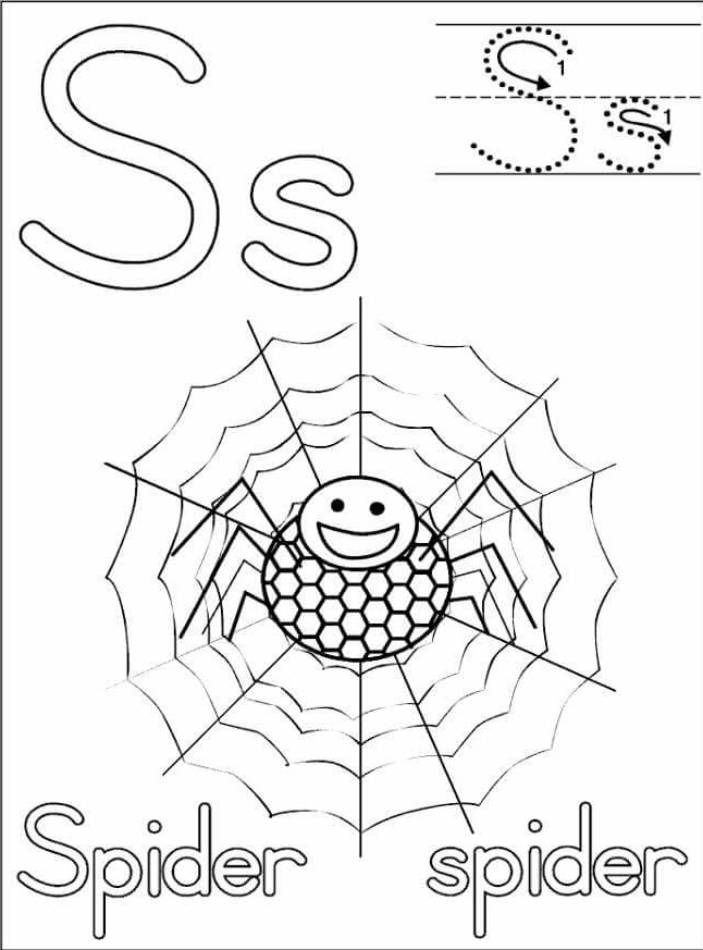 letter S handwriting worksheets