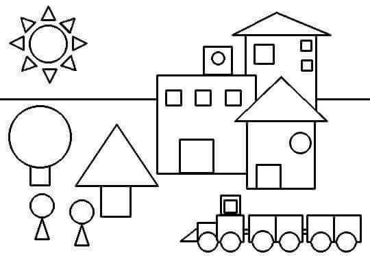 Shapes coloring page « funnycrafts Shapes coloring page « funnycrafts