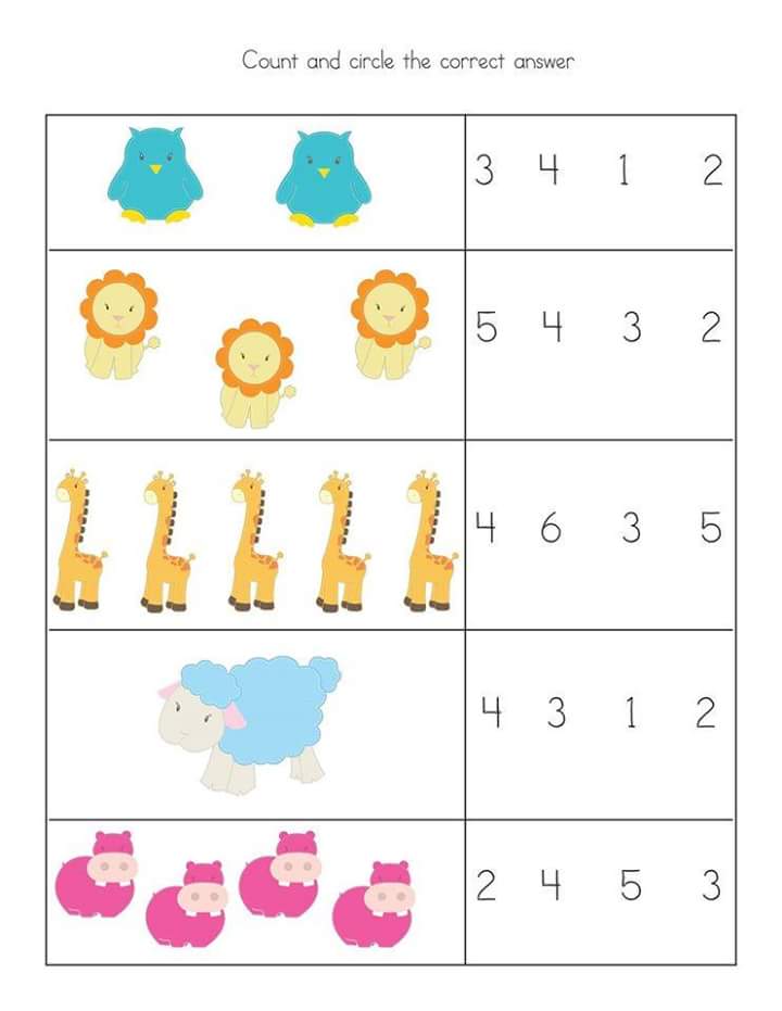 free preschool kindergarten simple math worksheets 3 - Free Math Worksheets For Kindergarten