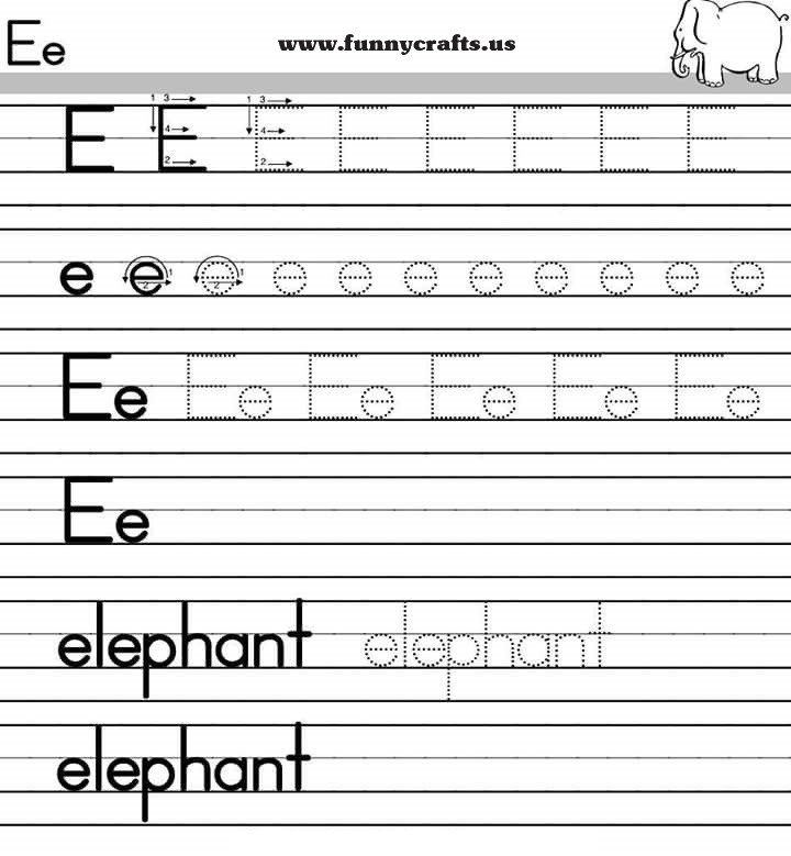 Letter-e-handwriting-worksheets-for-preschool-to-first 