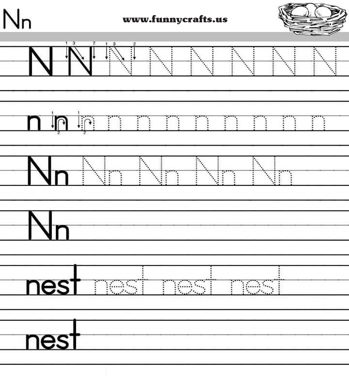 letter-n-handwriting-worksheets-for-preschool-to-first ...