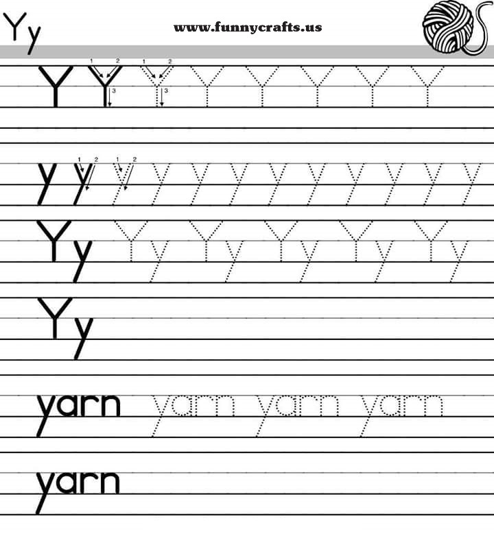 Letter-y-handwriting-worksheets-for-preschool-to-first 