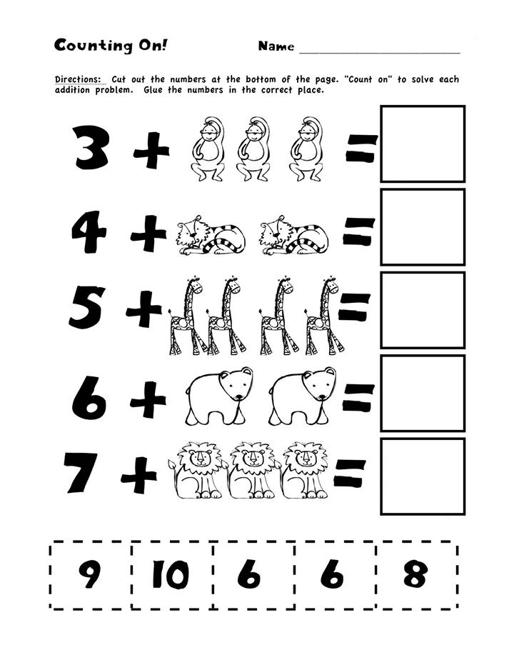 preschool math worksheets 3 - Kindergarten Math Worksheets