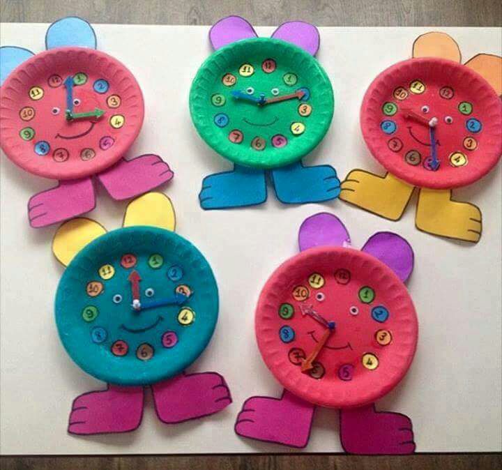 paper-plate-clock-craft