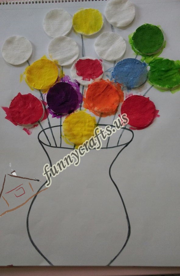 cotton-pads-flower-art-idea-step-7