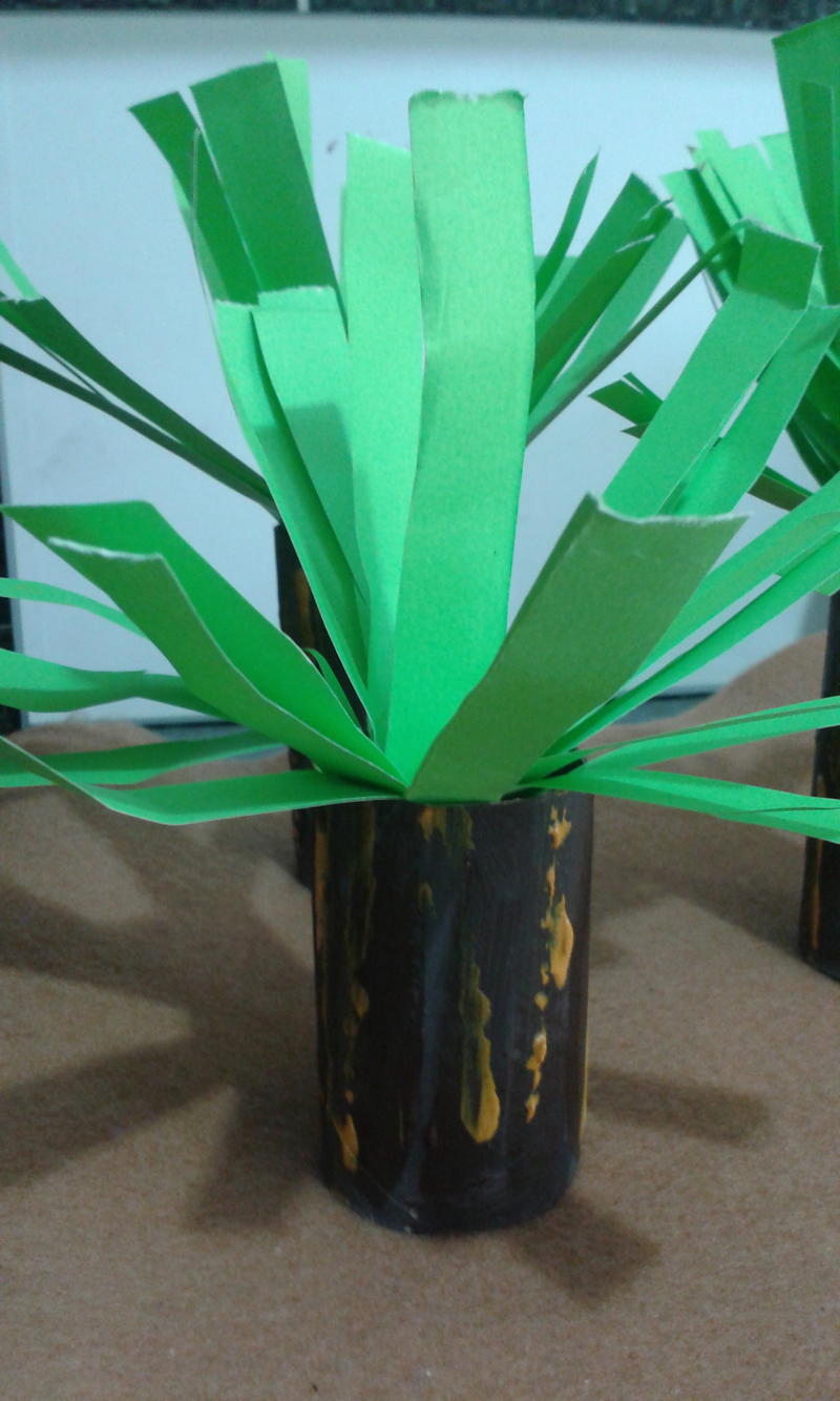 palm crafts preschoolers tree leave